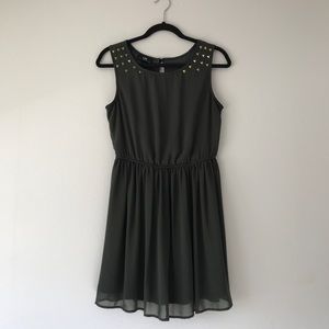 Studded military style dress